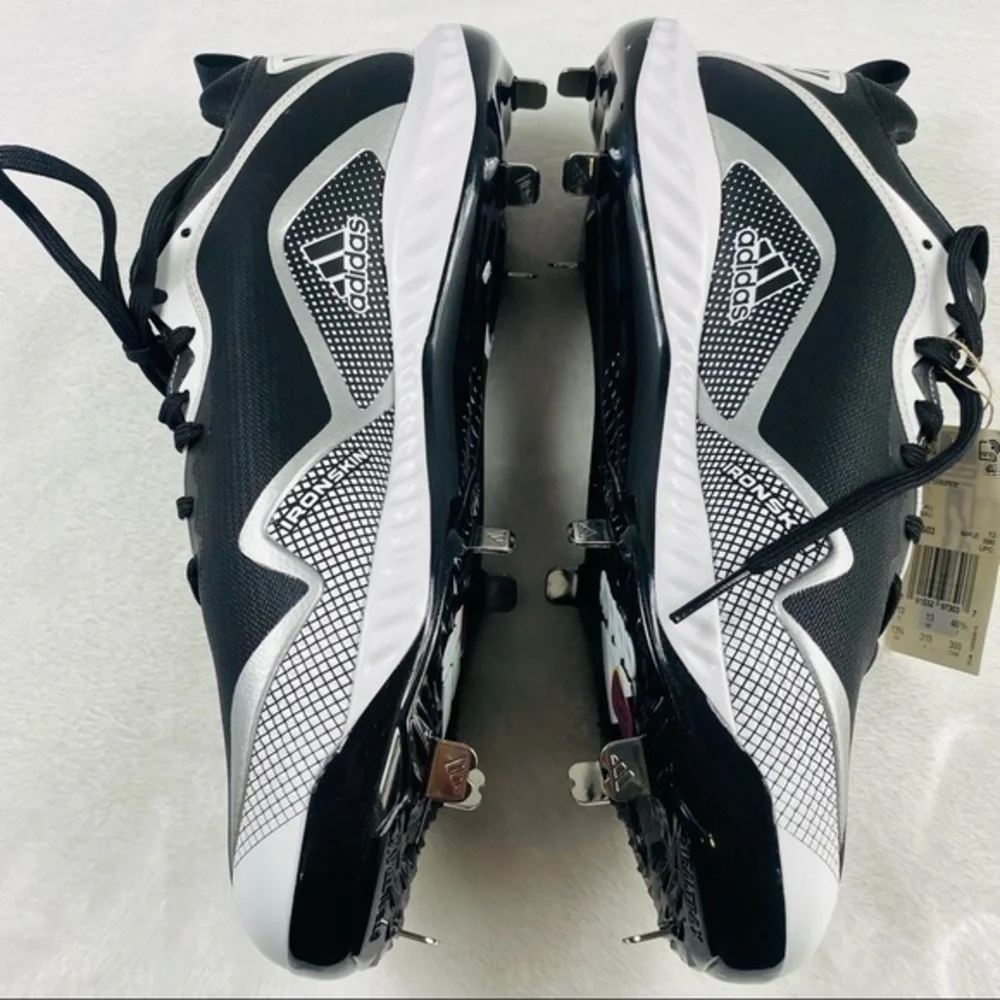 NEW Adidas Icon 6 Bounce TPU Baseball Cleats Men's Size 13.5 Black/White